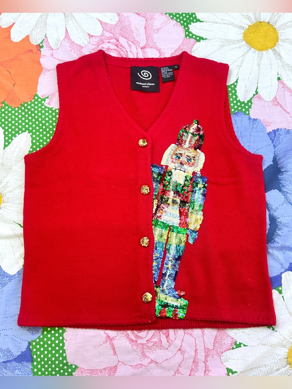 Vintage Michael Simon Christmas Vest